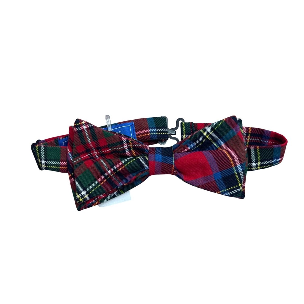 J.BAILEY Kids Plaid Bow Tie Adjustable‎ Red Green Blue Christmas Holiday
